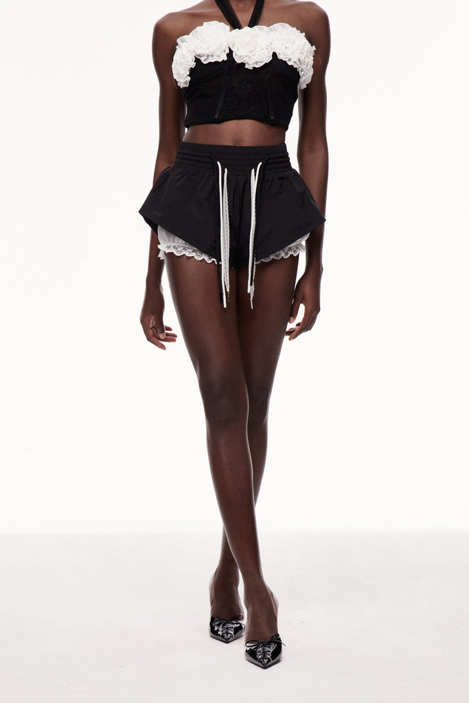 Shop  beautiful dress - Perfect for special occasions | Xaawo Lace Deconstruct Drawstring Pants