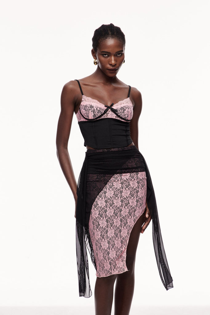 Shop  beautiful dress - Perfect for special occasions | Xolotl Lace Deconstruct Spaghetti Top