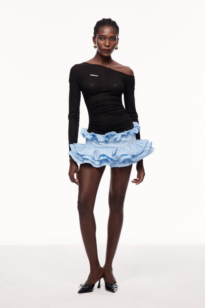 Xue Mesh Ruffle Mini Dress - Stylish beautiful dress for special occasions | Buy Online