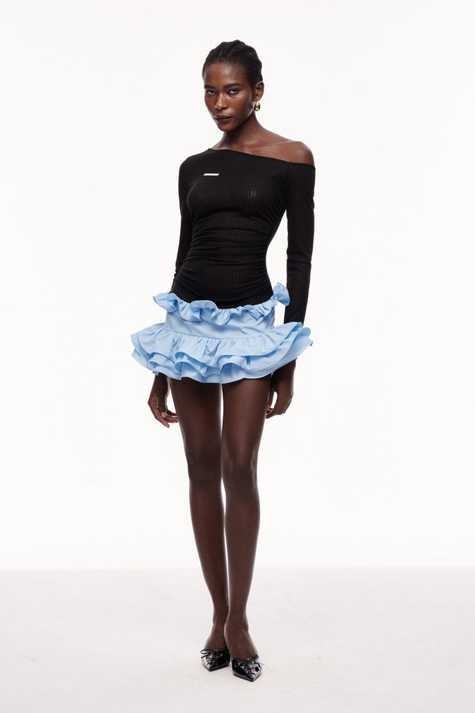 Xue Mesh Ruffle Mini Dress - Stylish beautiful dress for special occasions | Buy Online