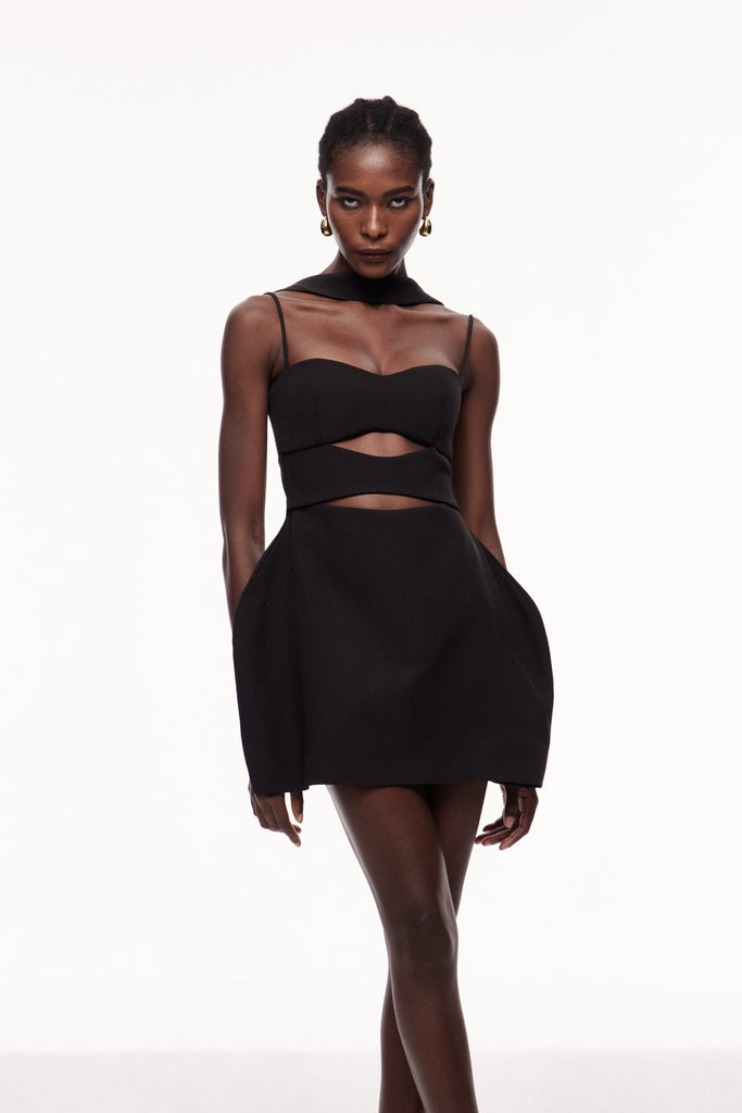 Shop  beautiful dress - Perfect for special occasions | Xulia Halter Neck Cutout Deconstruct Mini Dress