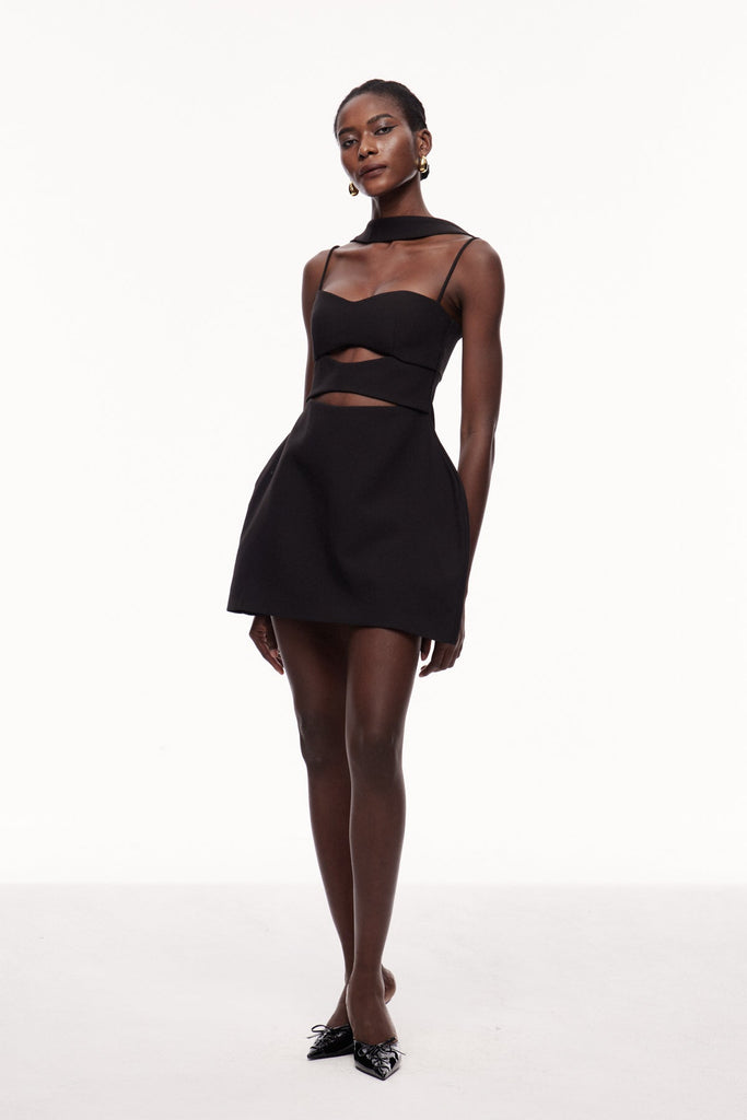 Shop  beautiful dress - Perfect for special occasions | Xulia Halter Neck Cutout Deconstruct Mini Dress