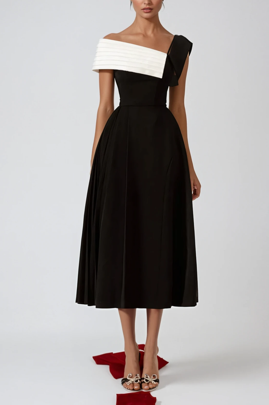 Ya Asymmetric Lapel Maxi Dress