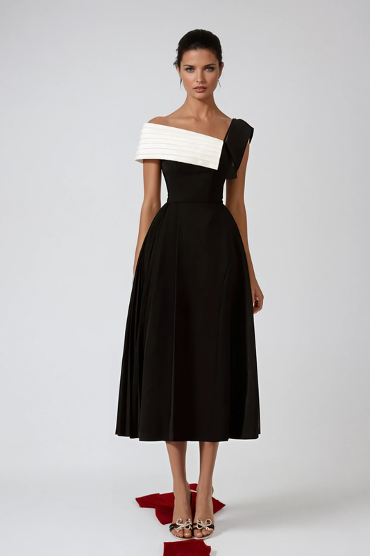Ya Asymmetric Lapel Maxi Dress