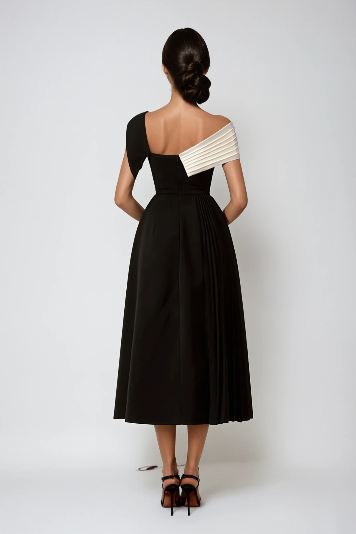 Ya Asymmetric Lapel Maxi Dress