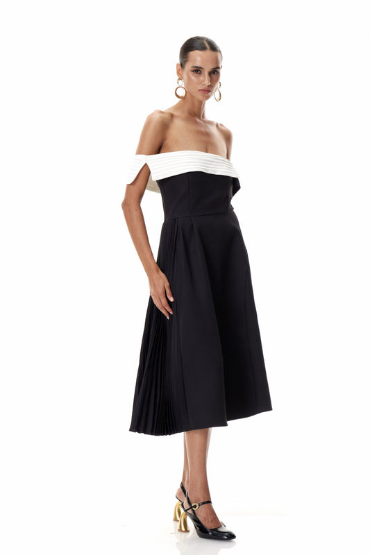 Ya Asymmetric Lapel Maxi Dress