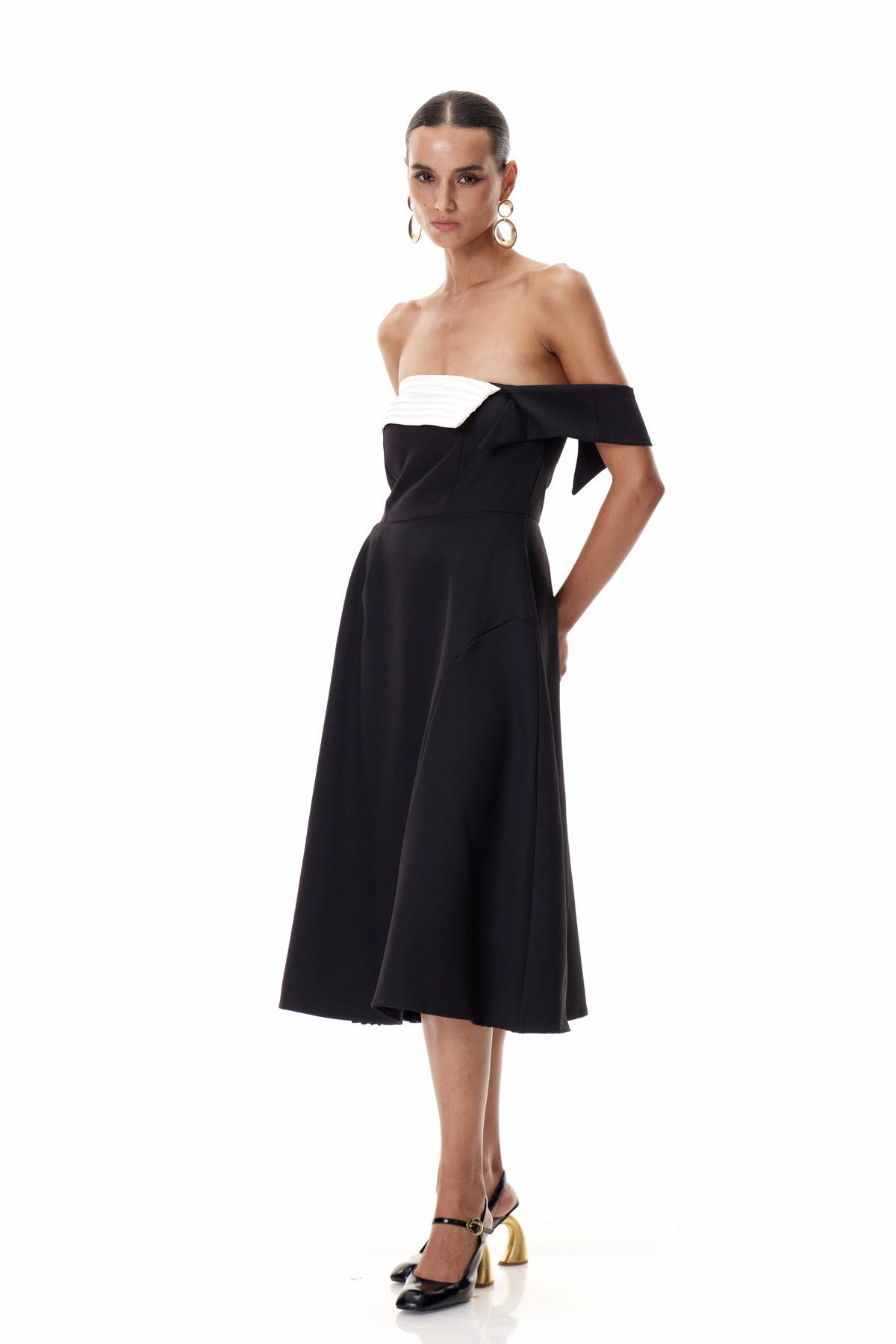 Ya Asymmetric Lapel Maxi Dress