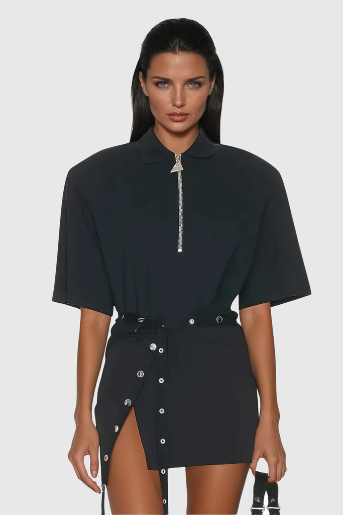 Shop  beautiful dress - Perfect for special occasions | Yadira Lapel Embellished Deconstruct Skirt Set