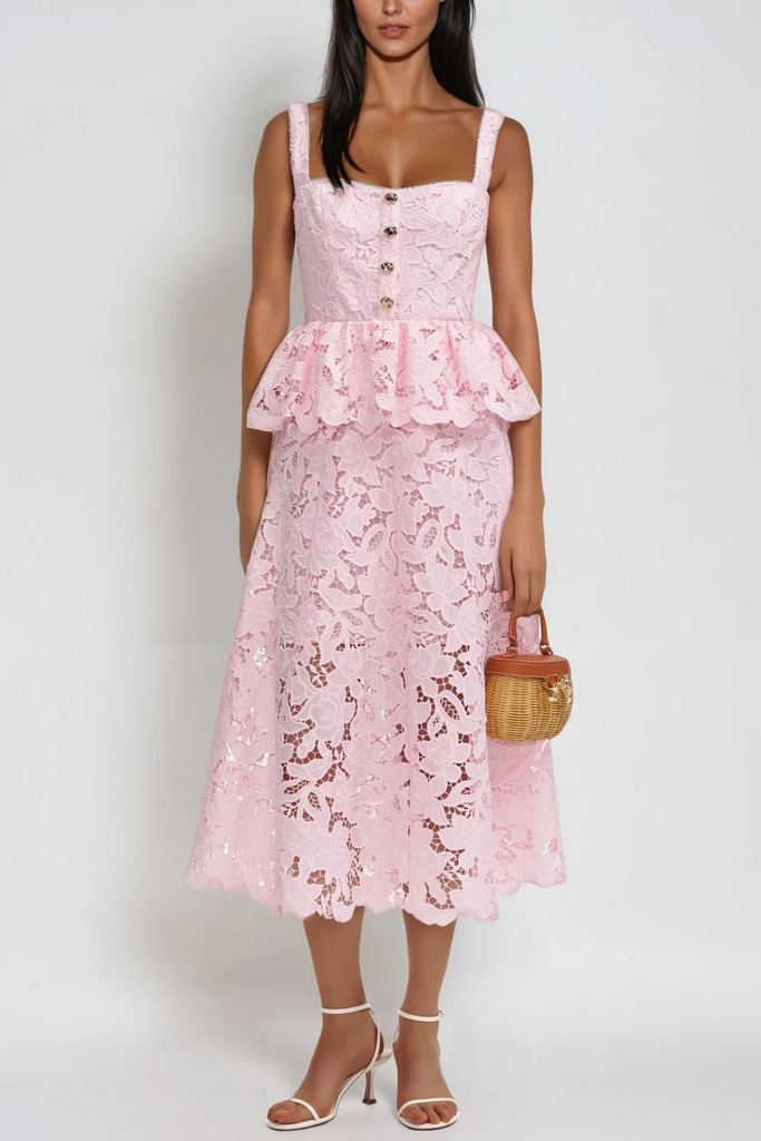 Shop  beautiful dress - Perfect for special occasions | Yaeko Spaghetti Lace Maxi Dress