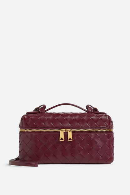 Yaritza Woven Clutch Bag - Wine