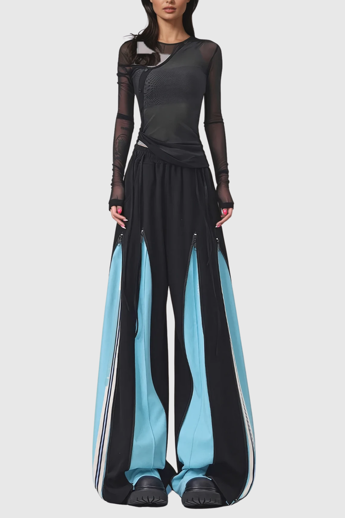 Shop  beautiful dress - Perfect for special occasions | Yoel Deconstruct Stripe Wide Leg Pants