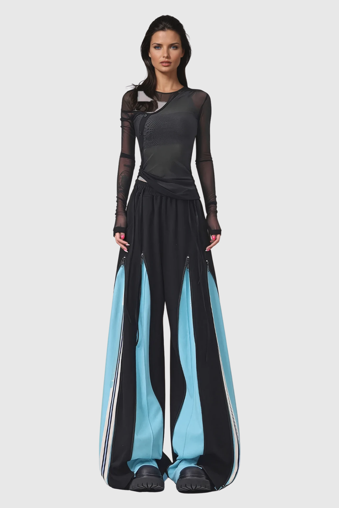 Stylish beautiful dress | Yoel Deconstruct Stripe Wide Leg Pants - Ideal for special occasions