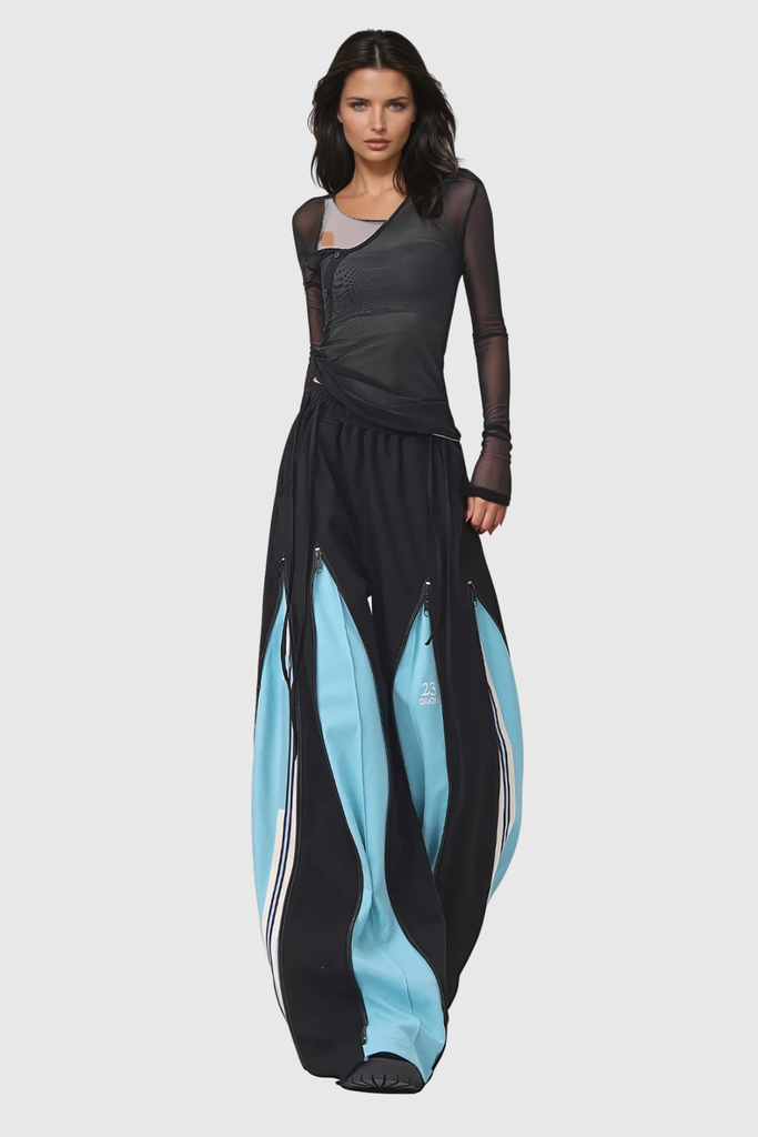 Stylish beautiful dress | Yoel Deconstruct Stripe Wide Leg Pants - Ideal for special occasions