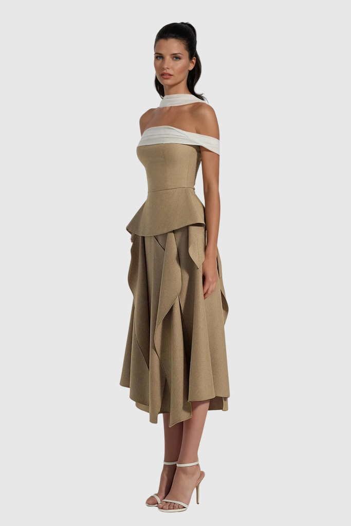 Stylish beautiful dress | Yoko Off Shoulder Asymmetric Maxi Dress - Ideal for special occasions