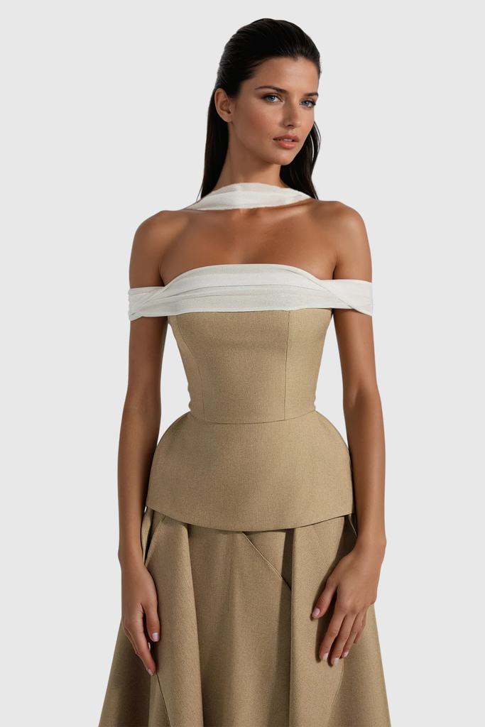 Stylish beautiful dress | Yoko Off Shoulder Asymmetric Maxi Dress - Ideal for special occasions