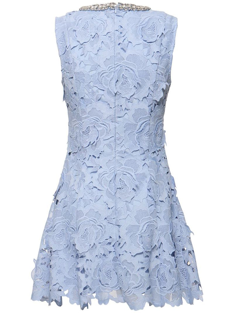 Shop  beautiful dress - Perfect for special occasions | Yuriy Crystal Embellished Floral Lace Mini Dress