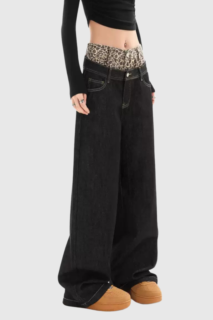 Stylish beautiful dress | Zabel Leopard Deconstruct Jeans - Ideal for special occasions