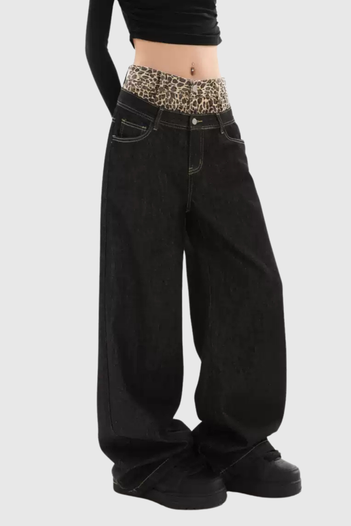 Stylish beautiful dress | Zabel Leopard Deconstruct Jeans - Ideal for special occasions