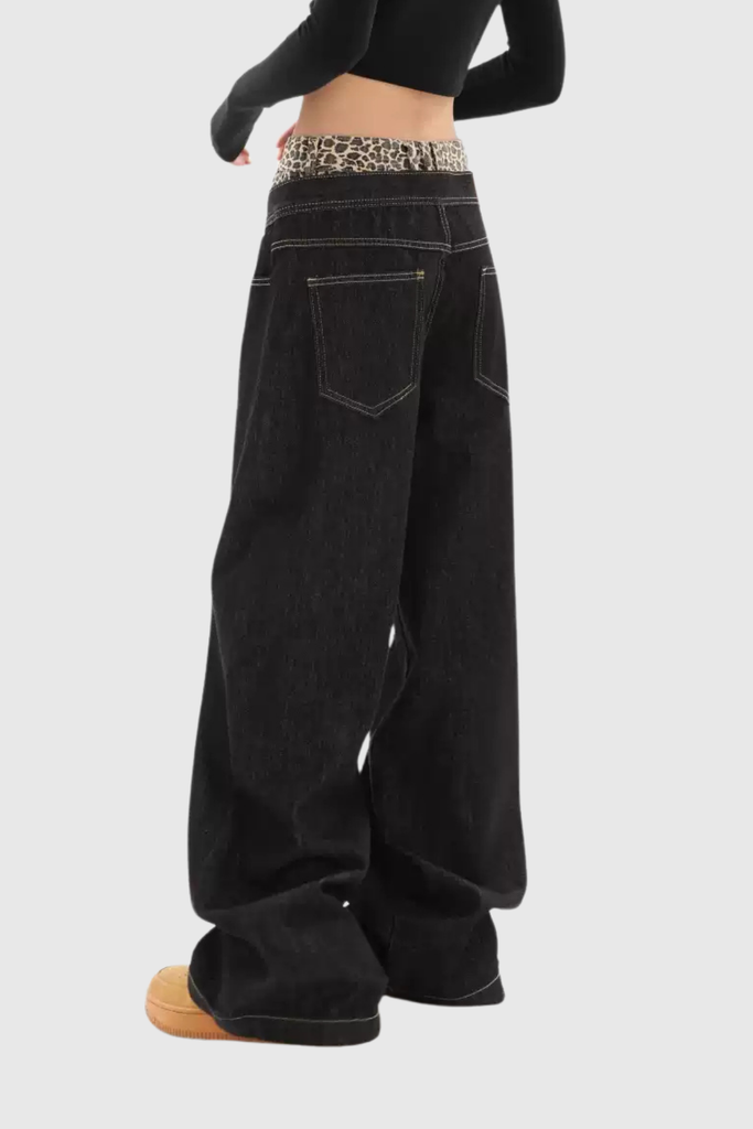 Zabel Leopard Deconstruct Jeans - Stylish beautiful dress for special occasions | Buy Online