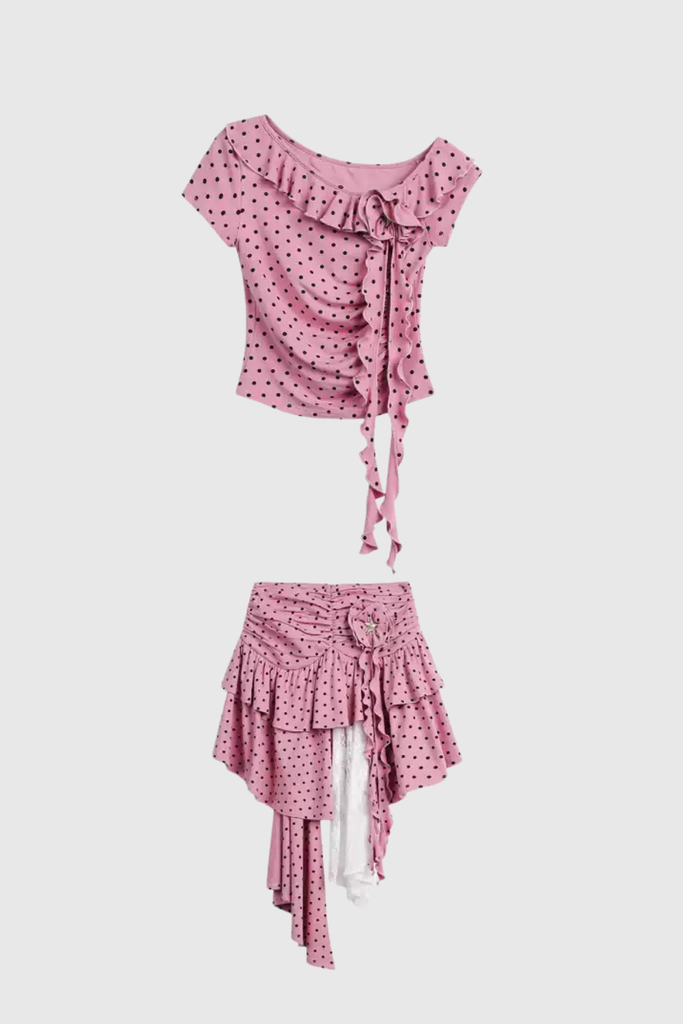 Shop  beautiful dress - Perfect for special occasions | Zaccai Dot Ruffle Skirt Set