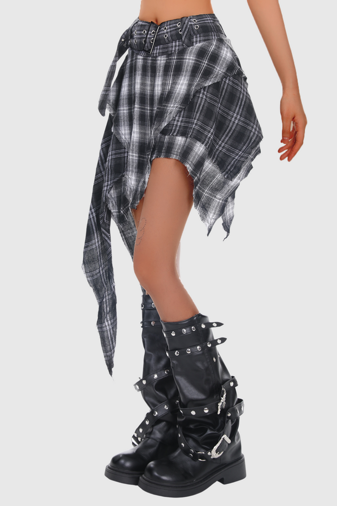 Stylish beautiful dress | Zack Grid Asymmetric Skirt - Ideal for special occasions