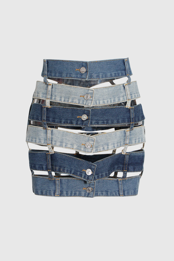 Zakhar Cutout Deconstruct Mini Skirt - Stylish beautiful mini for special occasions | Buy Online