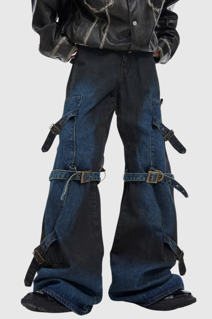 Shop  beautiful dress - Perfect for special occasions | Zakiya Buckle Cargo Jeans