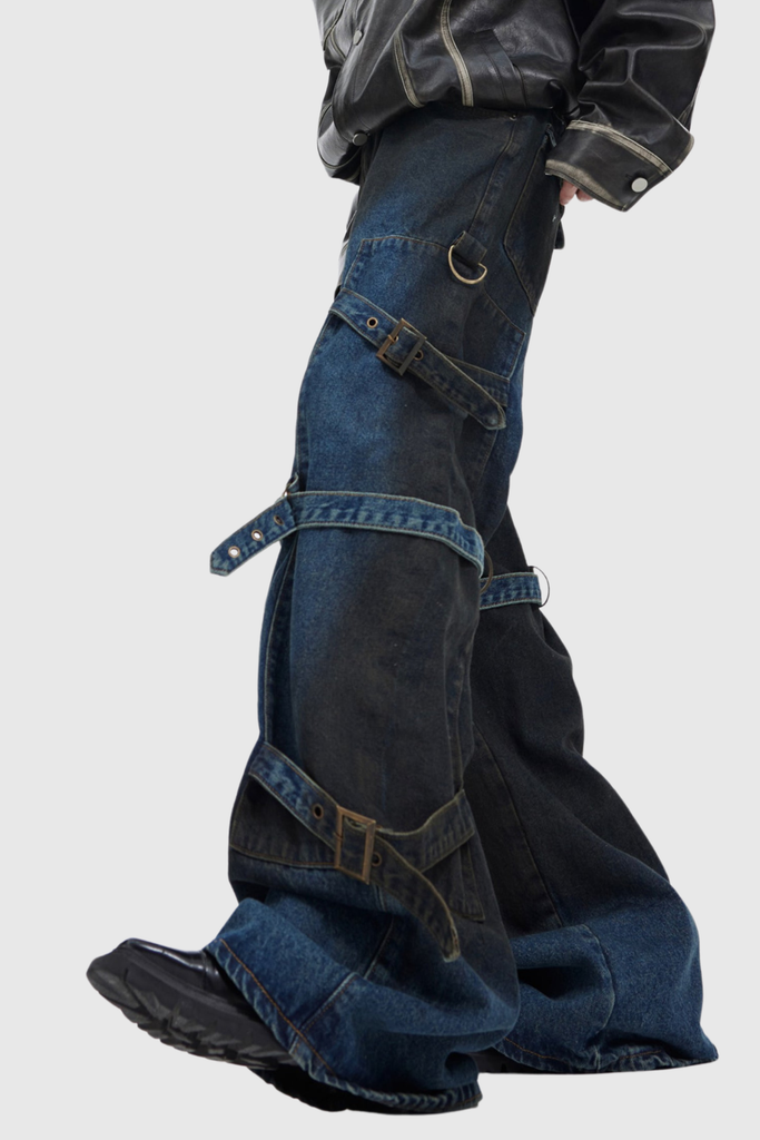 Shop  beautiful dress - Perfect for special occasions | Zakiya Buckle Cargo Jeans