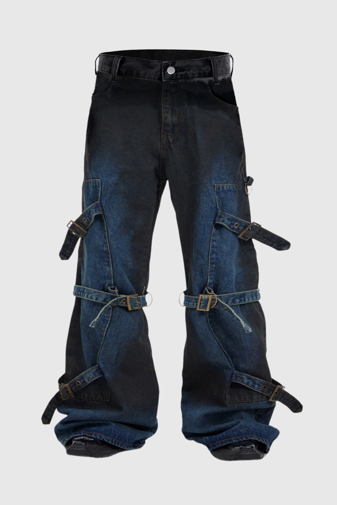 Shop  beautiful dress - Perfect for special occasions | Zakiya Buckle Cargo Jeans