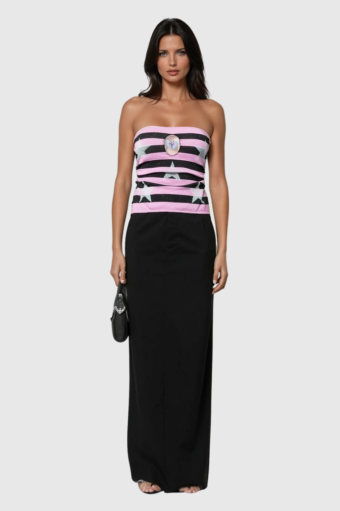 Shop  beautiful dress - Perfect for special occasions | Zal Stripe Strapless Top