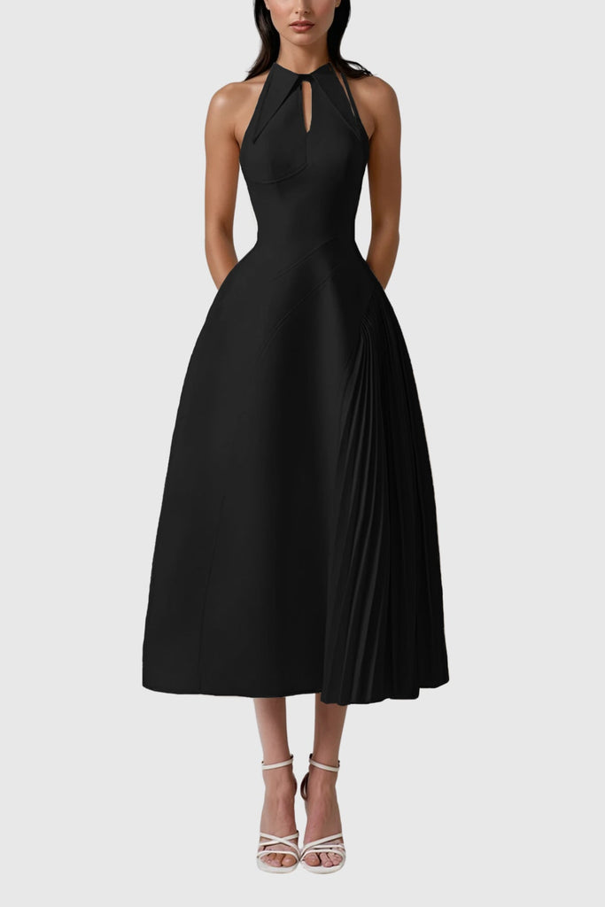 Shop  black dress - Perfect for special occasions | Zion Sleeveless Ruch Deconstruct  Maxi Dress In Black