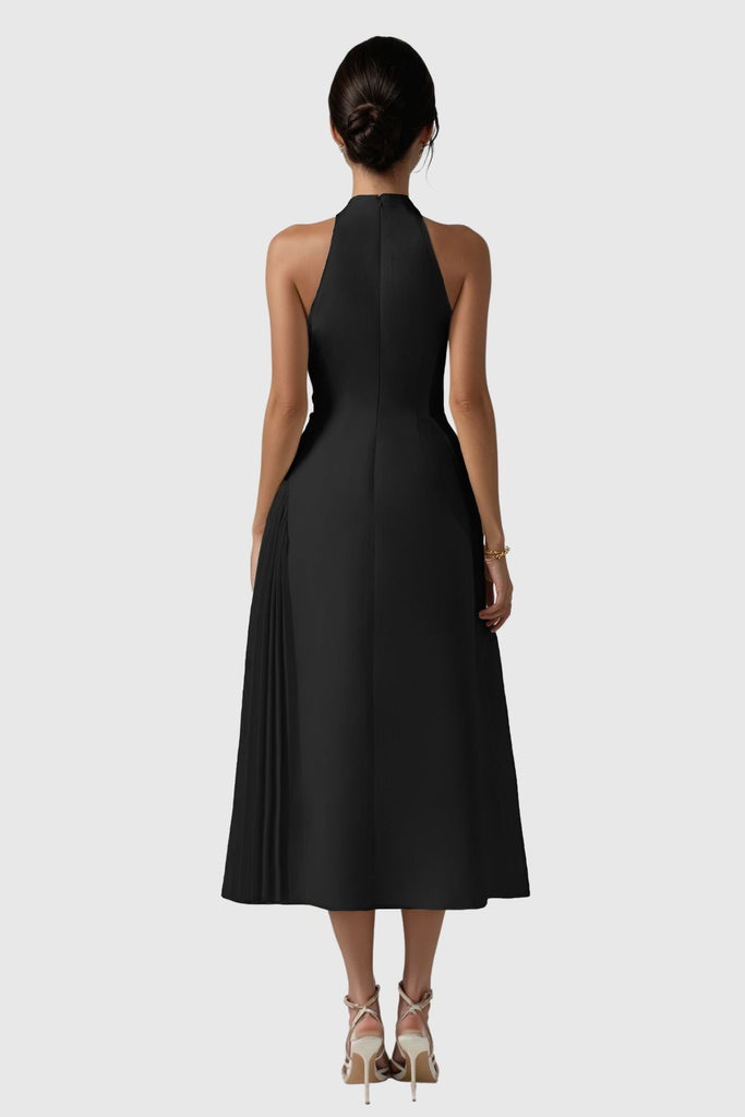 Shop  black dress - Perfect for special occasions | Zion Sleeveless Ruch Deconstruct  Maxi Dress In Black