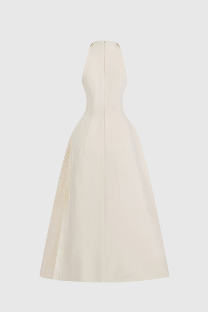 Shop  white dress - Perfect for special occasions | Zion Sleeveless Ruch Deconstruct  Maxi Dress In White