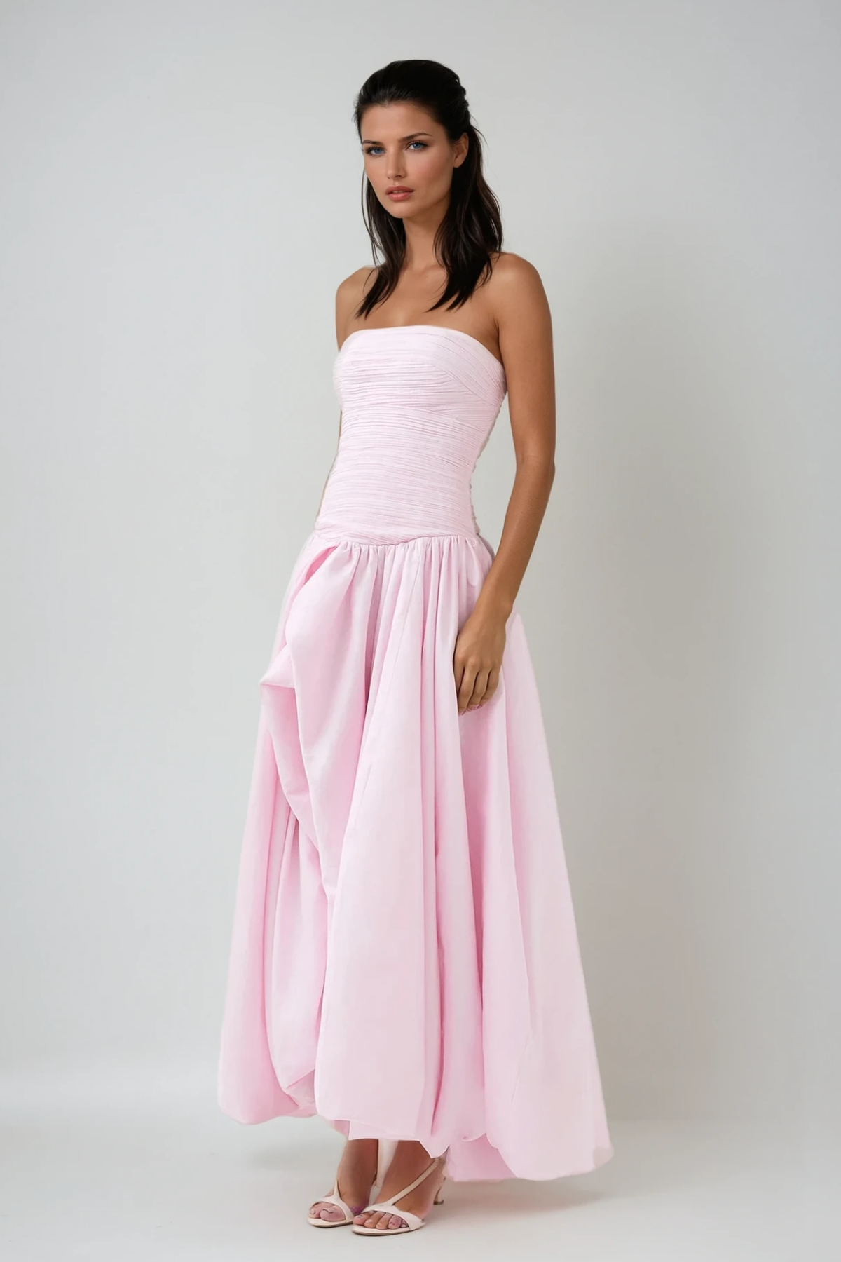 Ziska Strapless Split Ruffle Maxi Dress