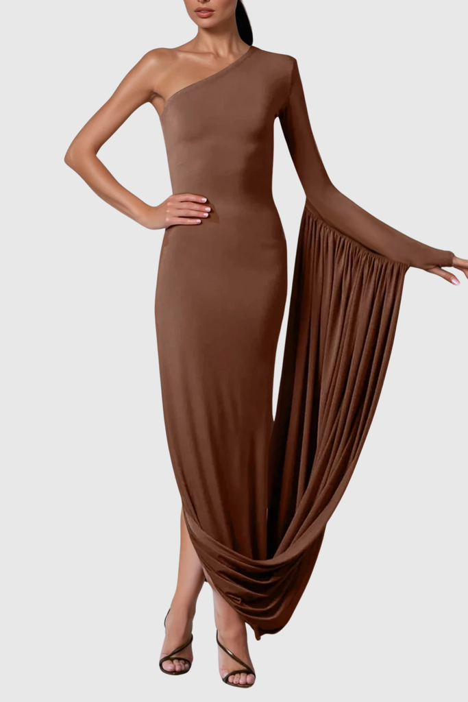 Shop  beautiful dress - Perfect for special occasions | Zita One Shouder Ruch Maxi Dress