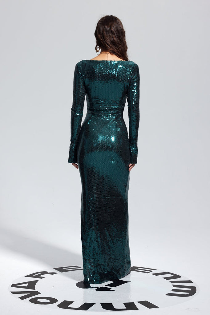 Shop  green dress - Perfect for special occasions | Aoibhe Sequin Maxi Dress In Green