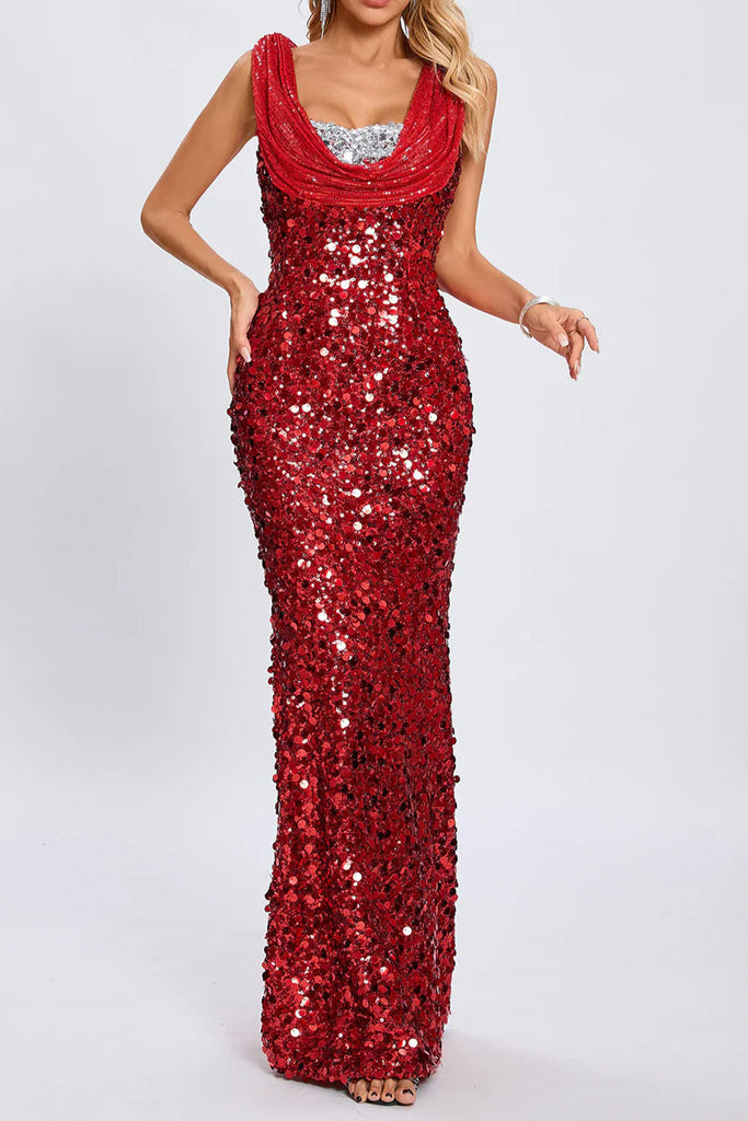 Shop  red dress - Perfect for special occasions | sleeveless sequin maxi dress in red
