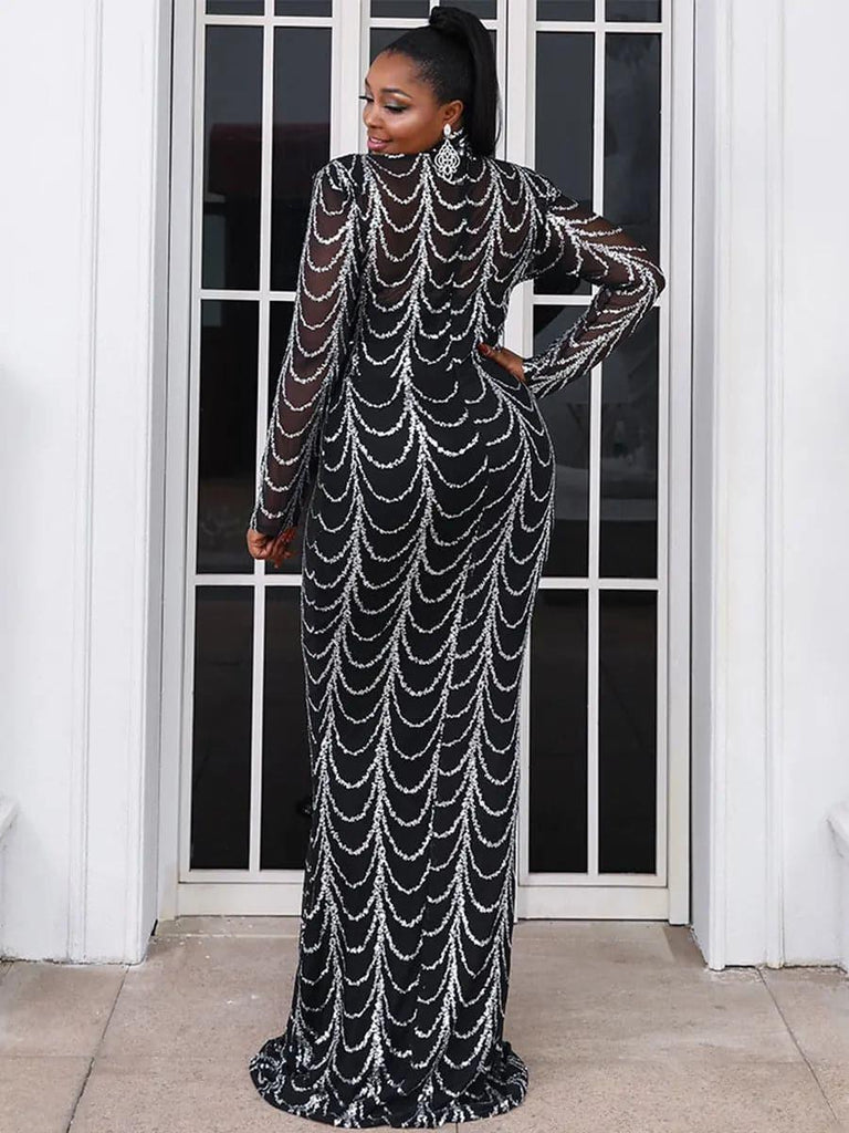 Stylish beautiful dress | See-through Ripple Cocktail Dress - Ideal for cocktail