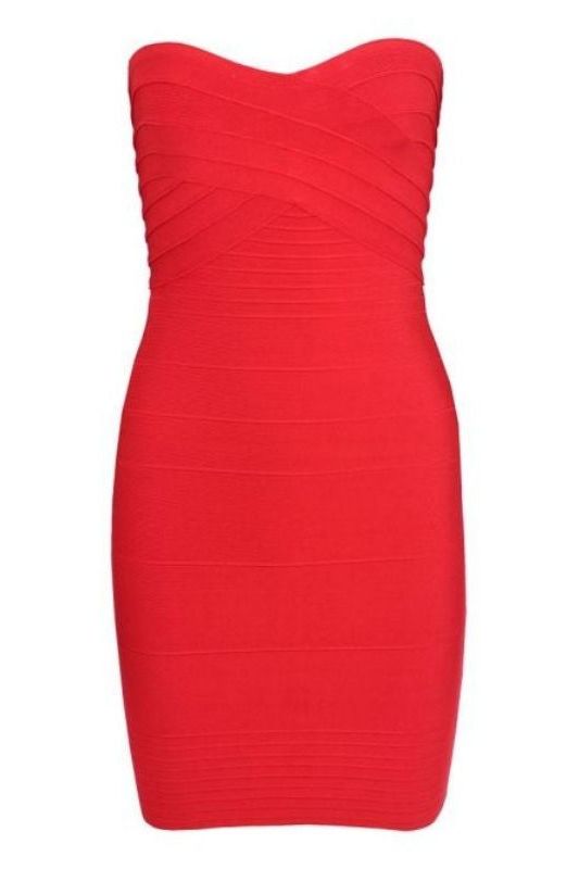 Aaliyah Bandage Mini Dress - Lipstick Red - Stylish red dress for special occasions | Buy Online