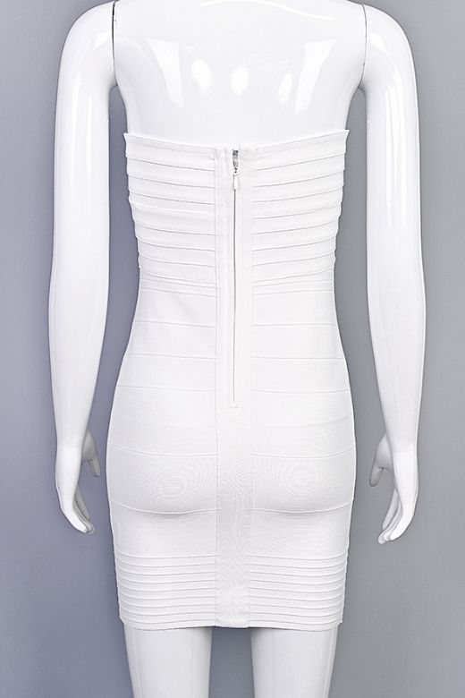 Shop  white dress - Perfect for special occasions | Aaliyah Bandage Mini Dress - White Pearl