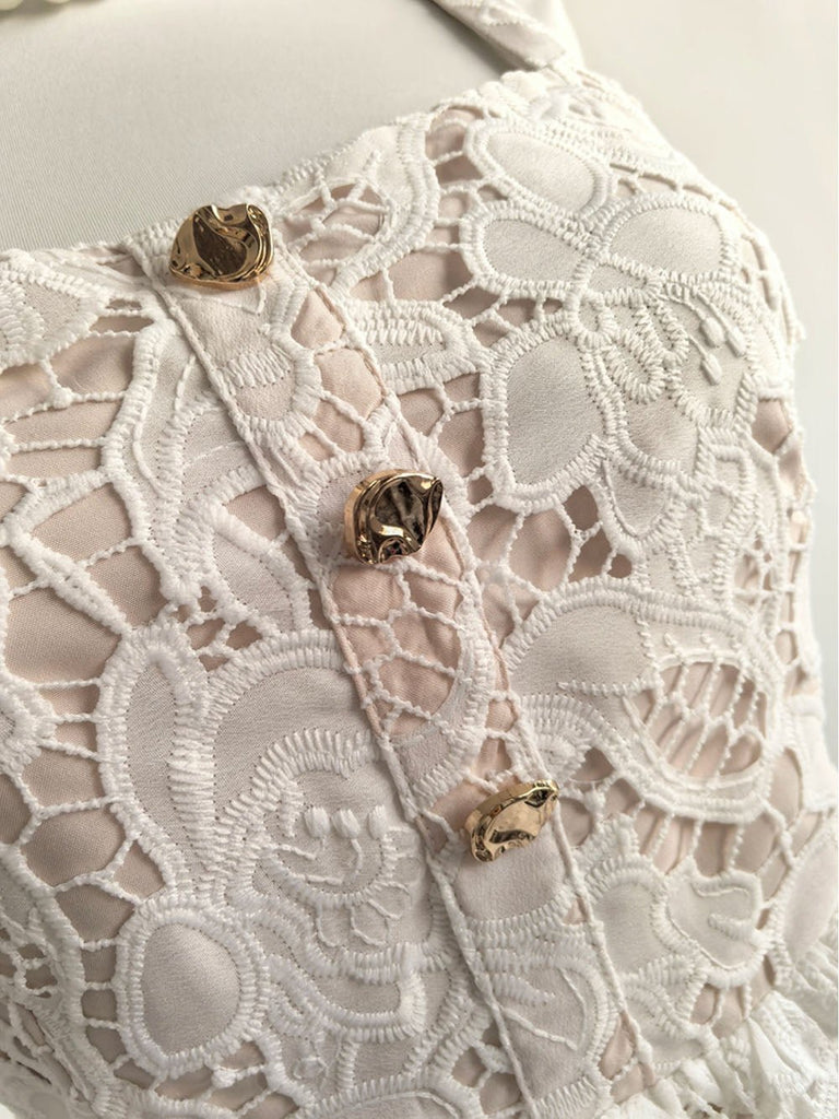 Shop  beautiful dress - Perfect for special occasions | Aaliyah Single Breasted Ruffle Mini Dress