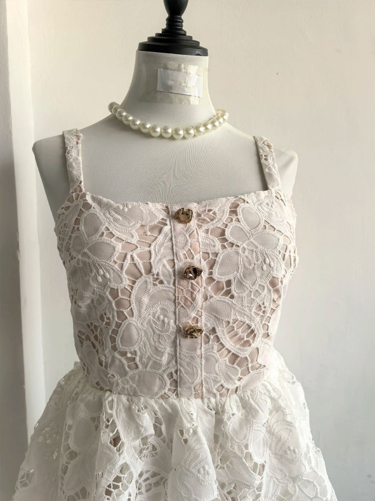 Stylish beautiful dress | Aaliyah Single Breasted Ruffle Mini Dress - Ideal for special occasions