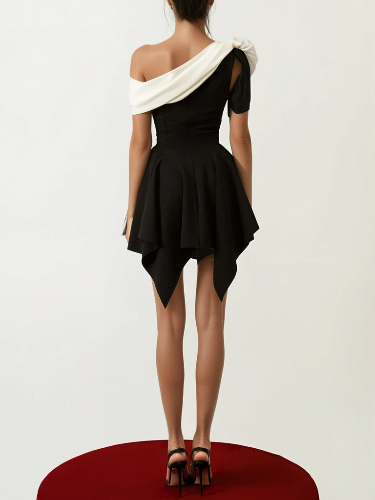 Shop  red dress - Perfect for special occasions | Gerardi Asymmetrical Flared Mini Dress