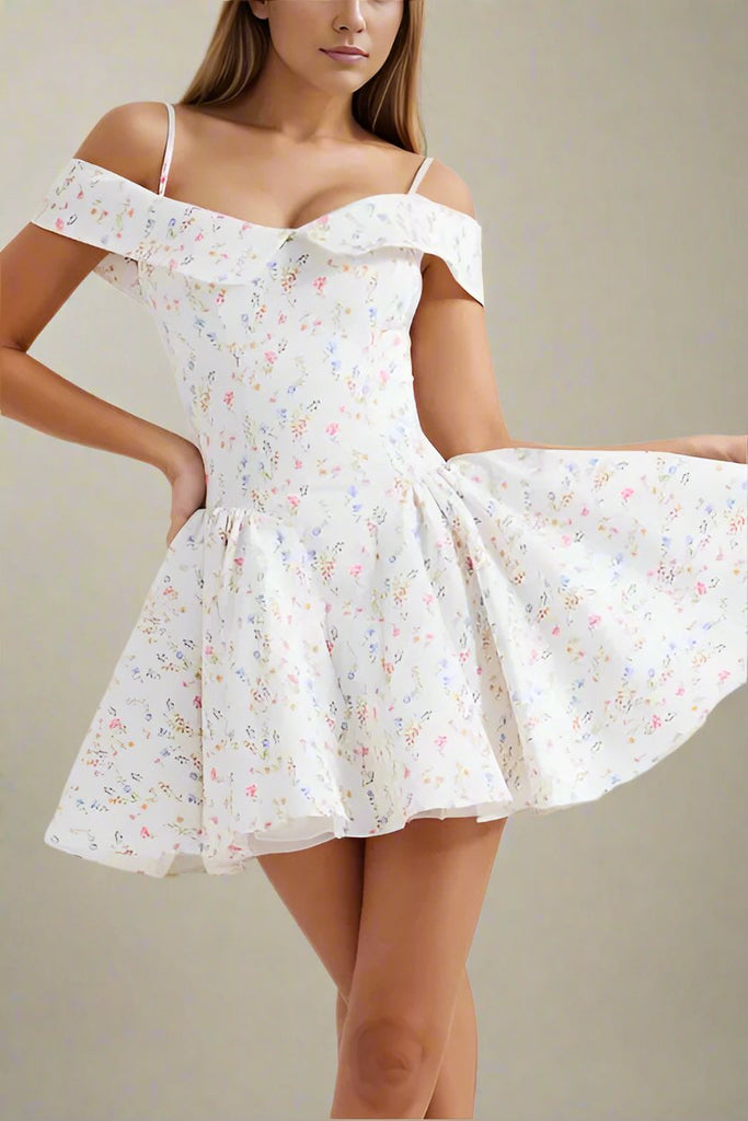 Shop  white dress - Perfect for special occasions | Allanah Bodycon Day Mini Dress - White Pearl