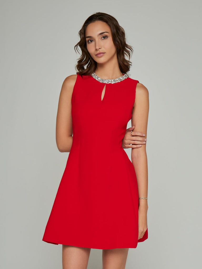 Stylish beautiful dress | Andrea Sleeveless Keyhole Mini Dress - Ideal for special occasions