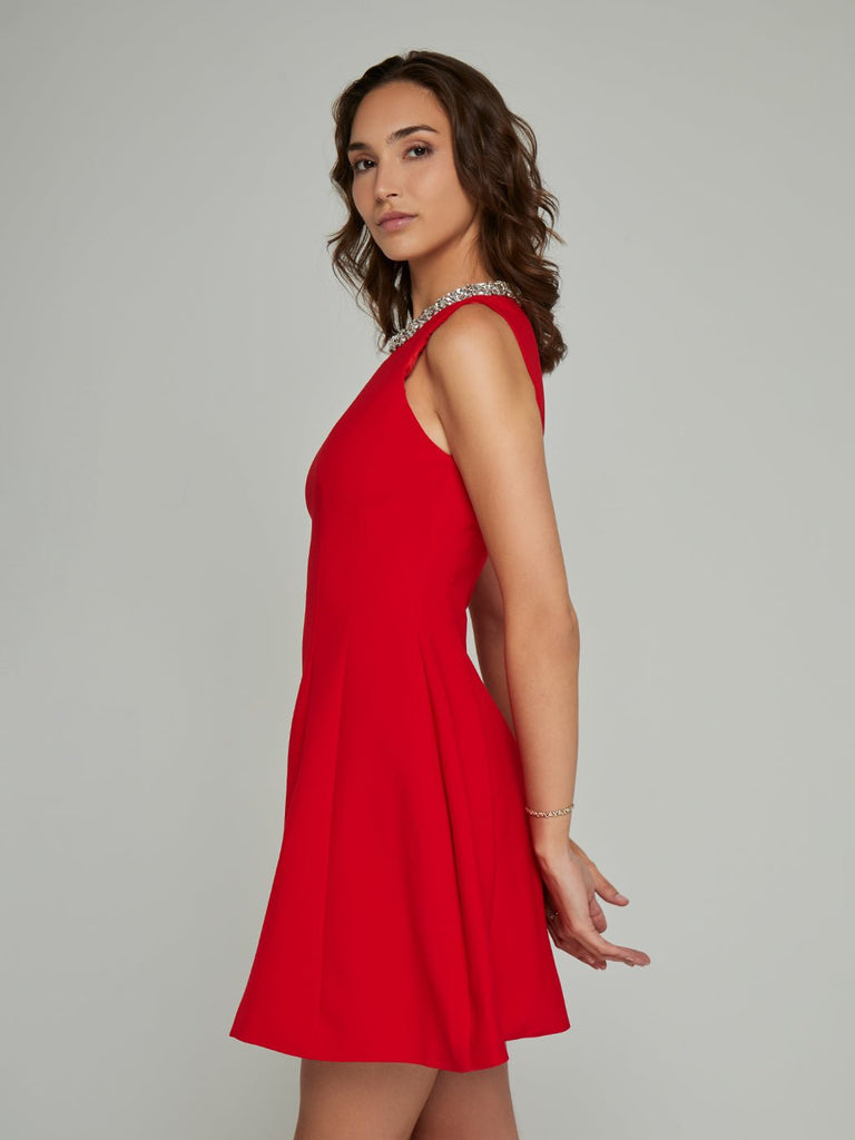Shop  beautiful dress - Perfect for special occasions | Andrea Sleeveless Keyhole Mini Dress