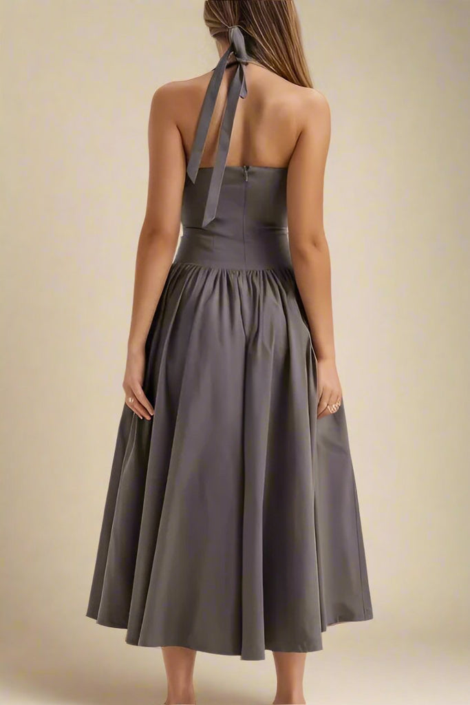 Anita Bodycon Midi Dress - Steel Grey - Stylish beautiful dress for special occasions | Buy Online