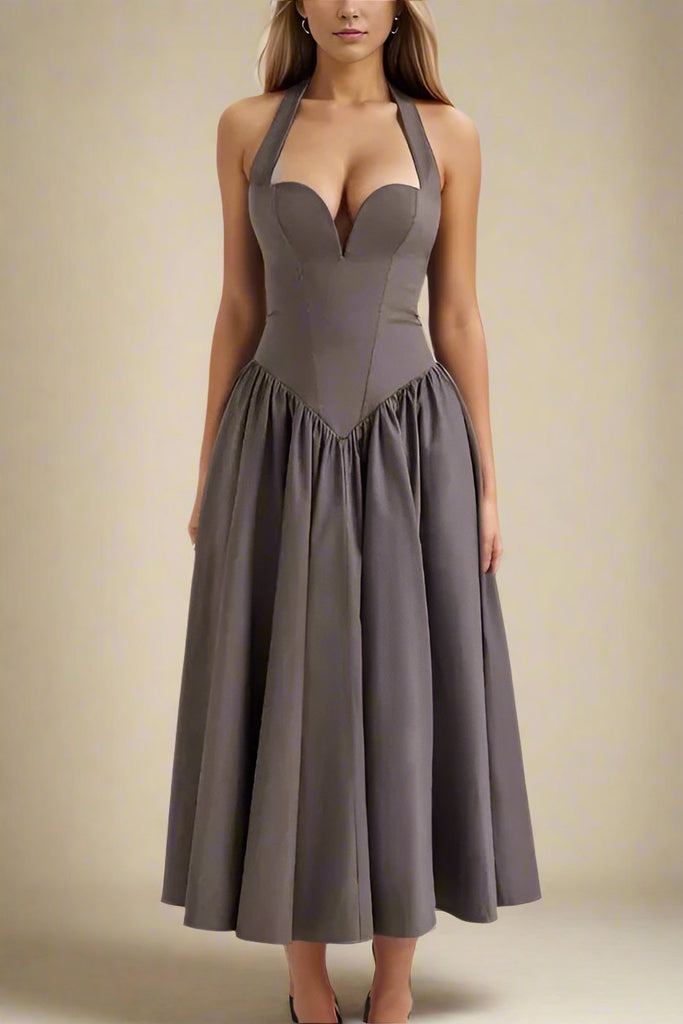 Stylish beautiful dress | Anita Bodycon Midi Dress - Steel Grey - Ideal for special occasions