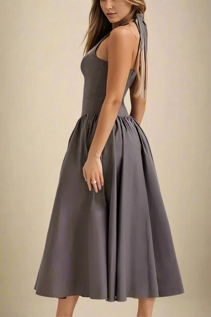 Anita Bodycon Midi Dress - Steel Grey - Stylish beautiful dress for special occasions | Buy Online