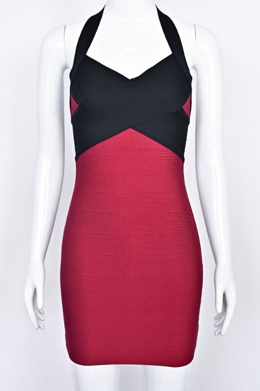 Shop  red dress - Perfect for special occasions | Audrey Bandage Mini Dress - Cherry Red
